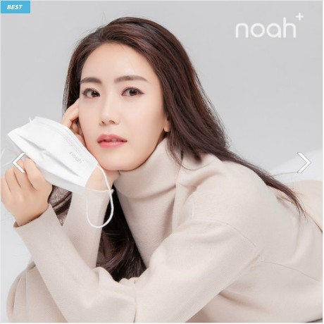 국내생산 노아 3중 데일리 일회용 덴탈 마스크 L(대형), 화이트, 100개