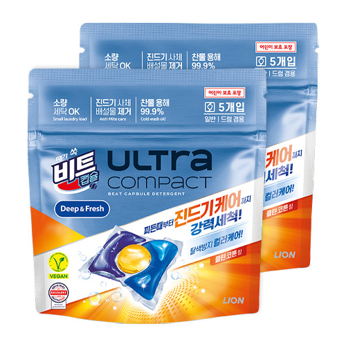 비트 울트라콤팩트 캡슐세제 실내건조 40개입 4세트+10개더 / 총 170개 - 상세 이미지 2