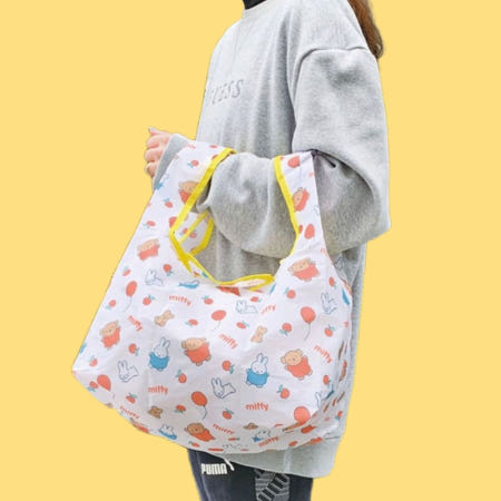 일본 미피 시장가방 장바구니 휴대용 접이식 쇼핑백