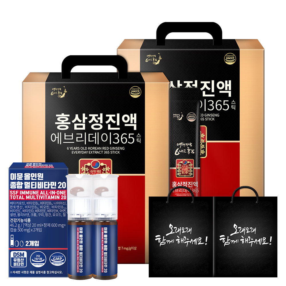 100포+100포 6년근 홍삼정 진액 에브리데이 365 홍삼 스틱 순수식품