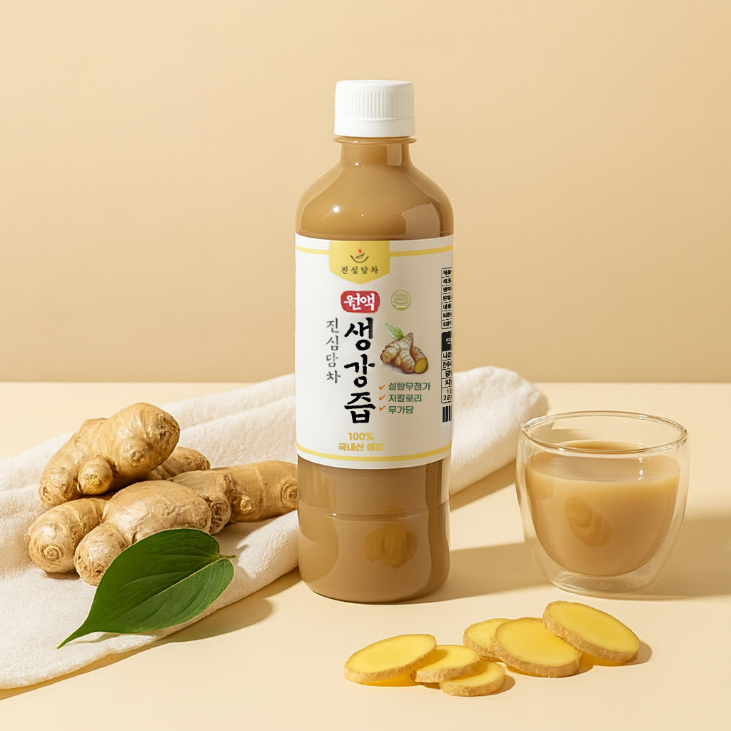 진심담차 국내산 진한 생강즙 원액 생강차 무설탕 무가당 500g 제품 이미지