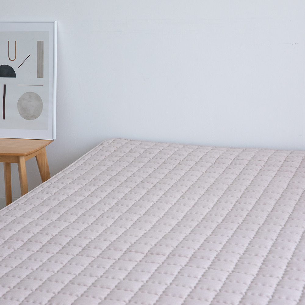 한일의료기 카본 탄소매트 전기 온열매트 침대용 전기장판 1인용 싱글 파스텔 그레이