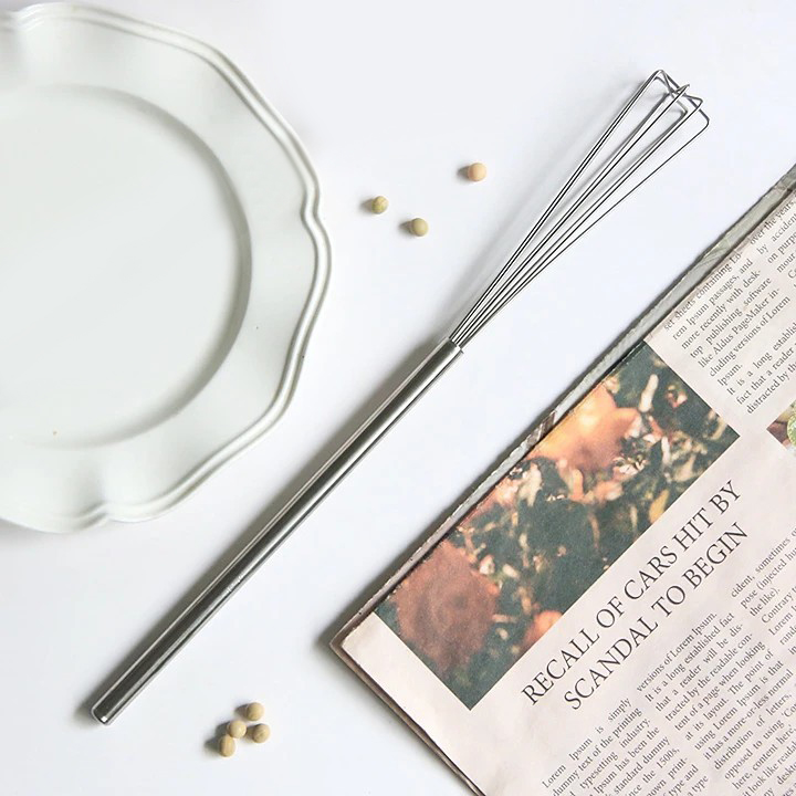 삼각 거품기 스텐 계란 머랭 수동 휘핑기 베이킹 30cm, 실버