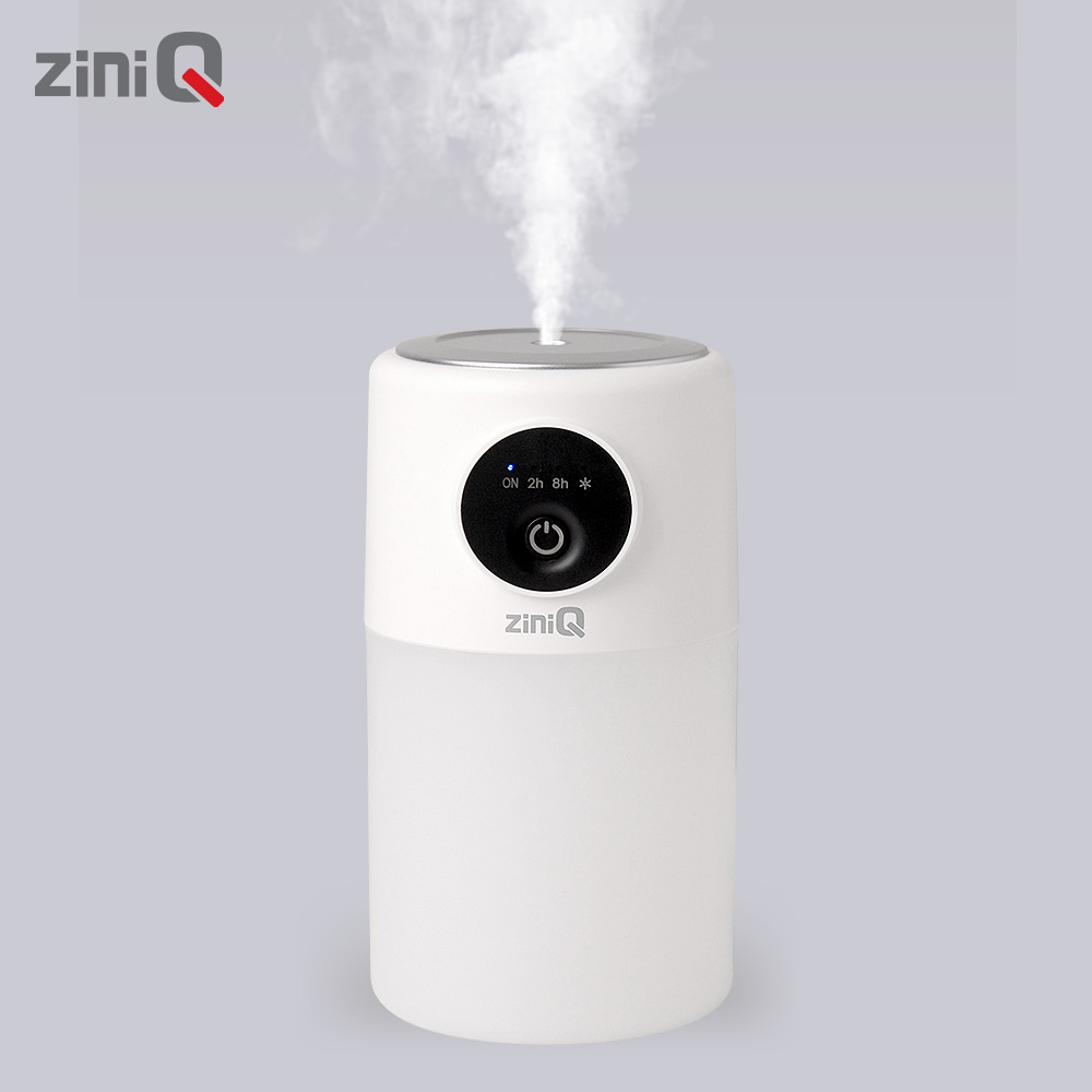 지니큐 LED 사무실 탁상용 초음파 미니가습기 저소음 무드등 ZQ-HX10