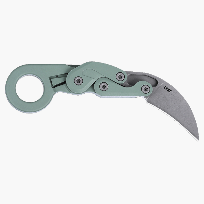 CRKT 프로보크 그리보리 그린 폴딩 카람빗 나이프 택티컬