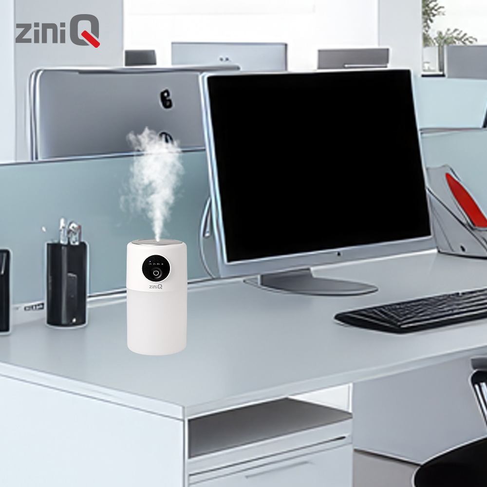 지니큐 LED 사무실 탁상용 초음파 미니가습기 저소음 무드등 ZQ-HX10