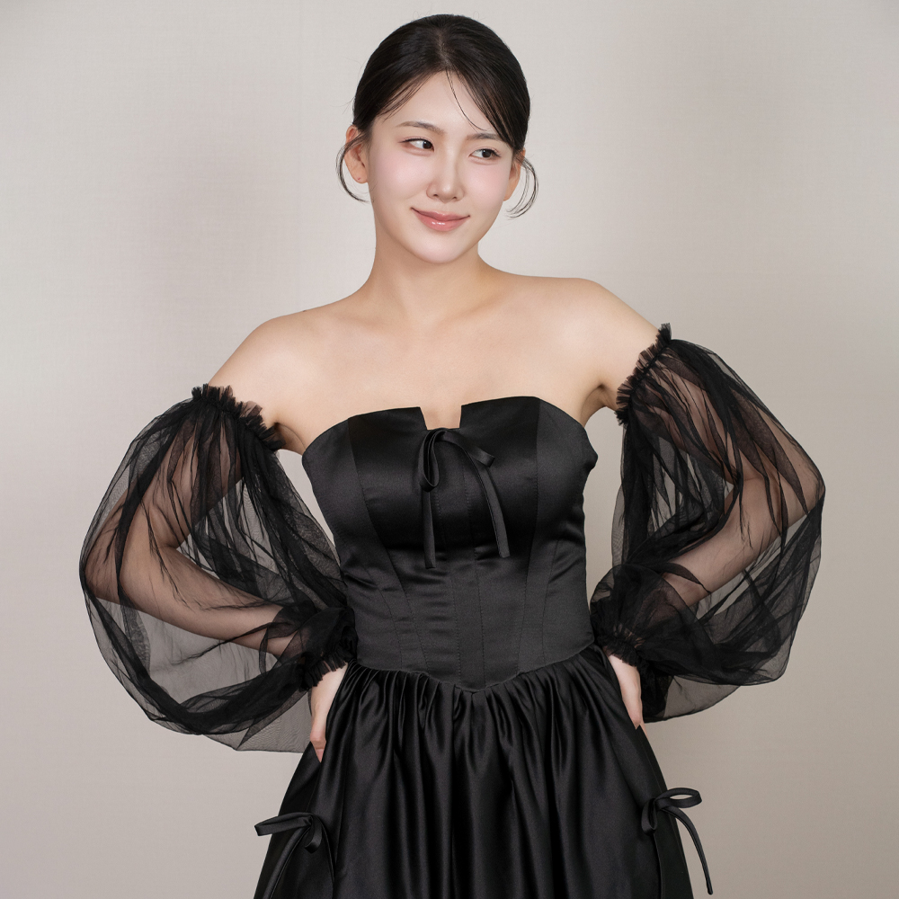 릴리드레스 레오니 퍼프소매 웨딩볼레로 시스루 볼레로 - 상세 이미지 5