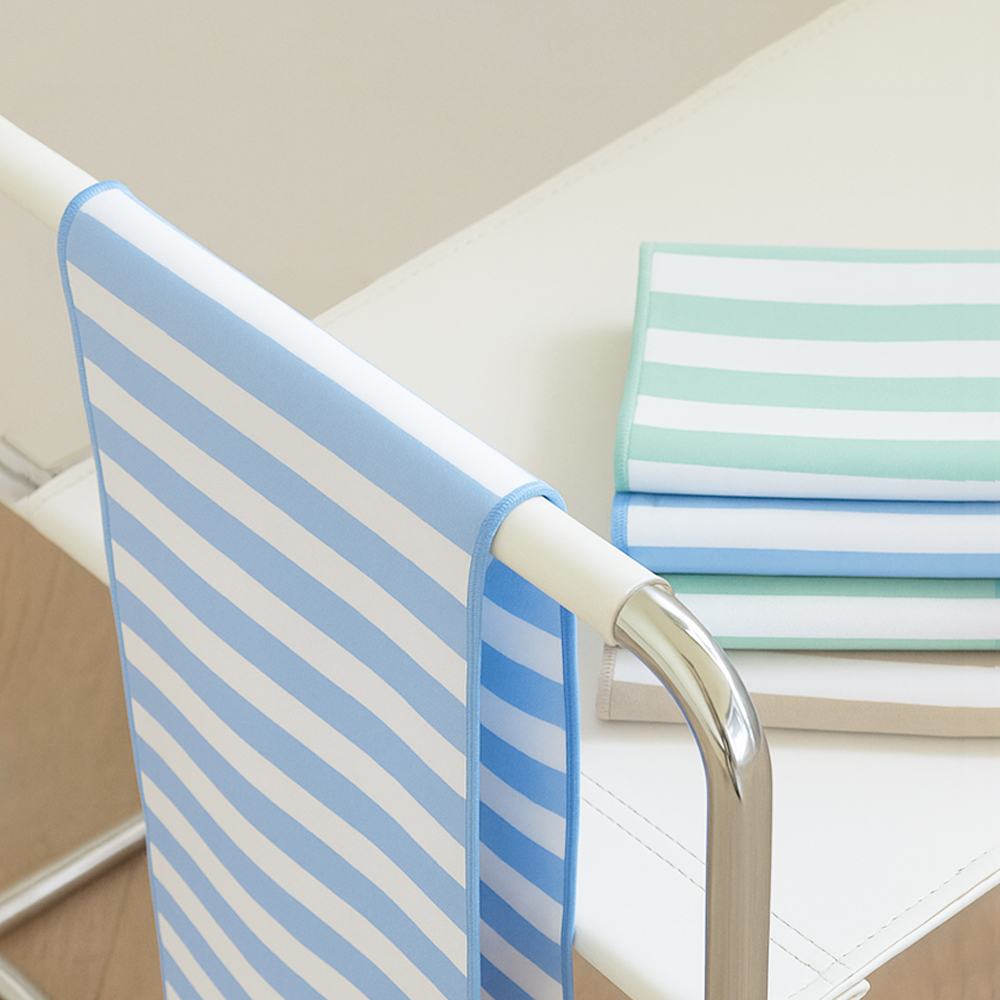 스트라이프 건식 스포츠 타올 1+1 극세사 수영 수건 운동 골프 대형 타월 수영장 땀흡수