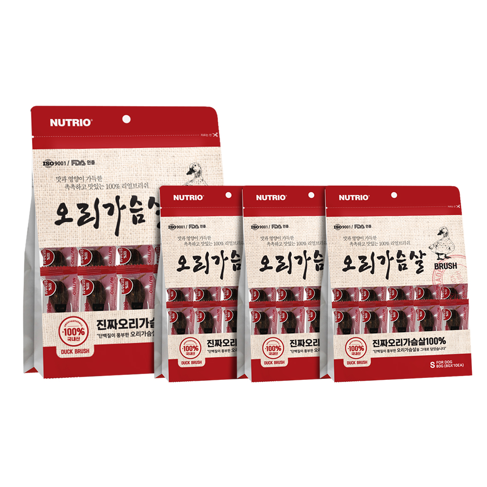 뉴트리오 순수원물브러쉬 강아지 육포 간식 닭가슴살 10개입 4팩 - 상세 이미지 2