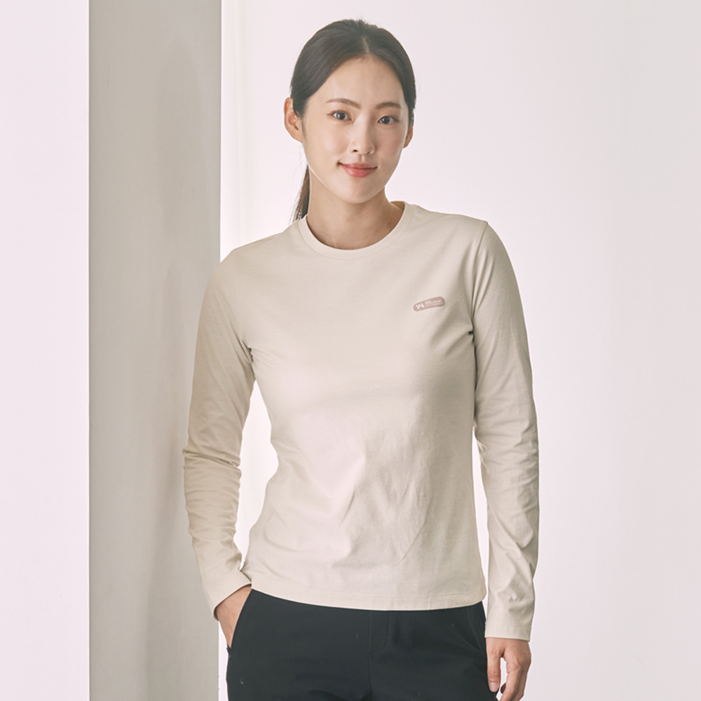 [PWX][A]Q325-3651-53 여성 기모 라운드넥티셔츠 - 상품 이미지