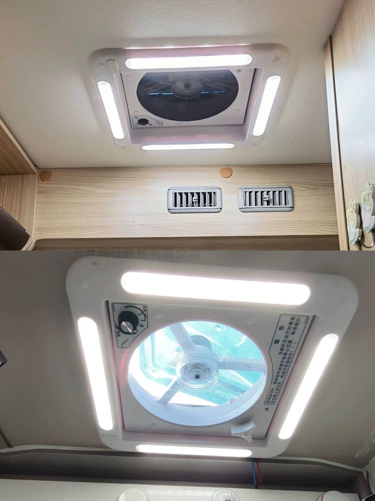 선루프 천장 배기팬 카라반 환기팬 캠핑카 12V 양방향 환기 올블랙 커버 없음 - 상세 이미지 4