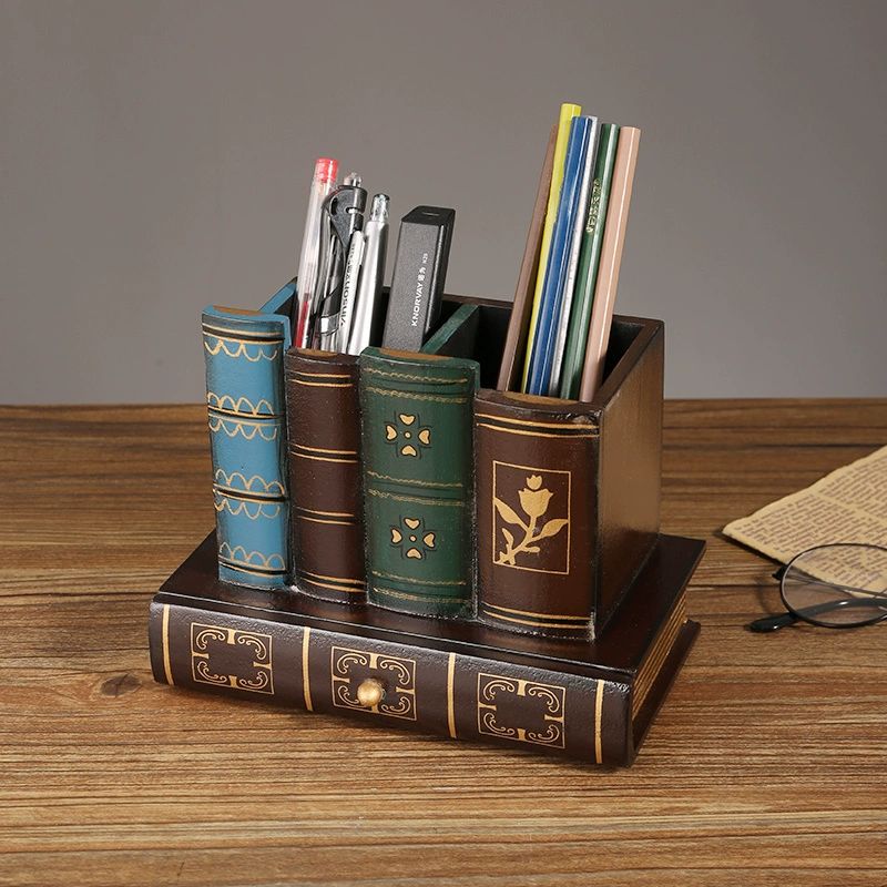 책모양상자 장식품 수납함 책모양 앤틱 가짜책 카페 수납박스 페이크책 보관함 스토리지 간단한 바이올린 블루 - 상세 이미지 2