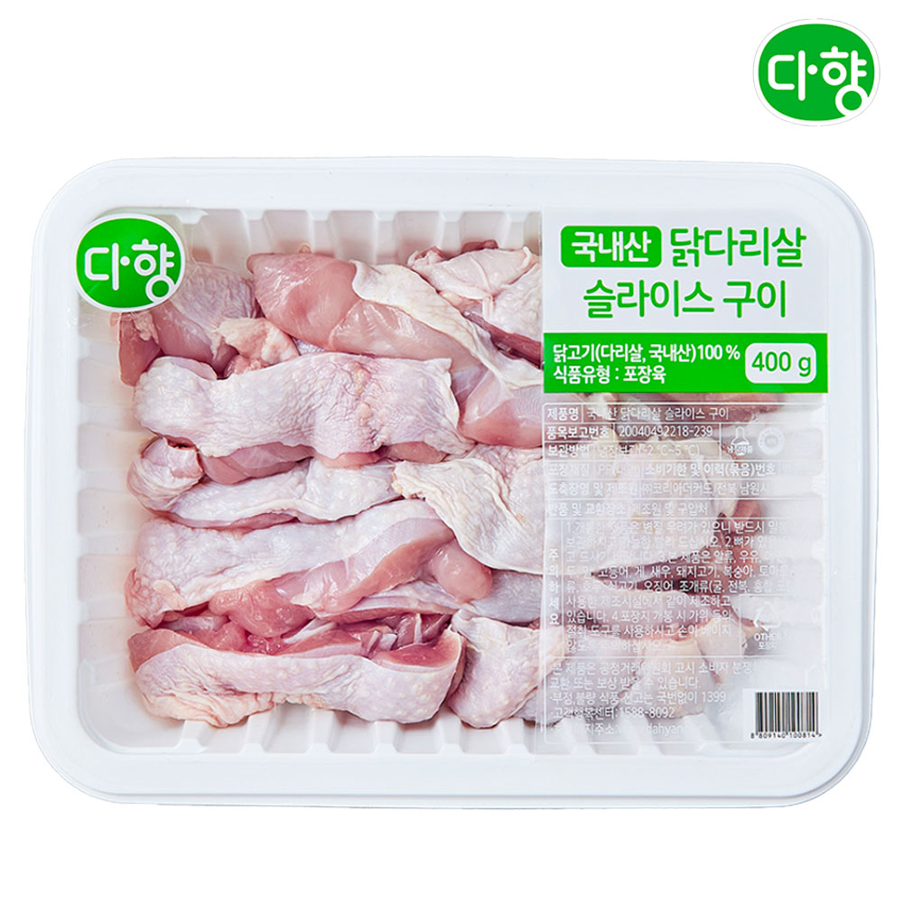 다향 국내산 닭다리살 슬라이스 구이 400g - 상품 이미지
