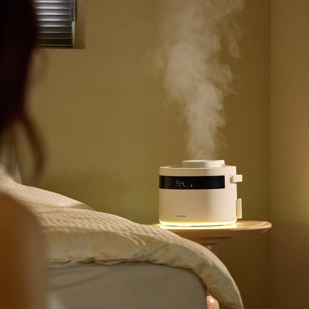 마이프랜드 가열식 가습기 4L 대용량 스테인리스 신생아 아기용 가습기 스티모맥스