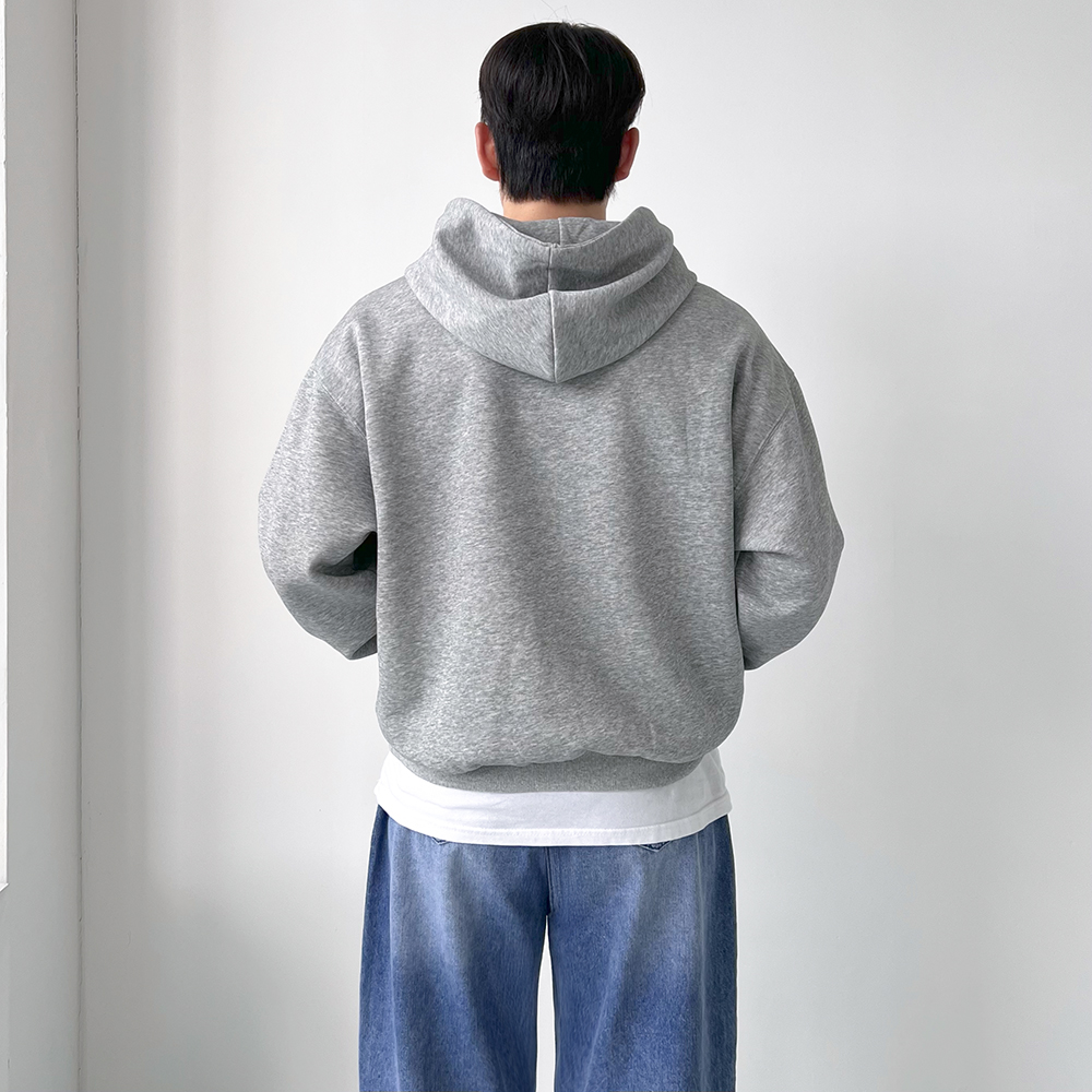 1+1 무지후드티 오버핏후드티 남자크롭후드 - 상세 이미지 2