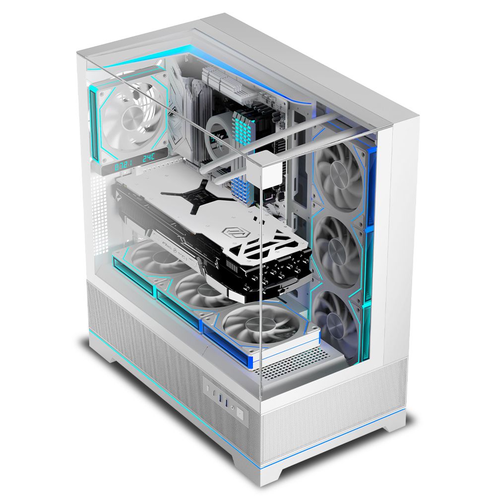 마이크로닉스 WIZMAX 루프탑 미들타워 PC 케이스 화이트 - 상세 이미지 2