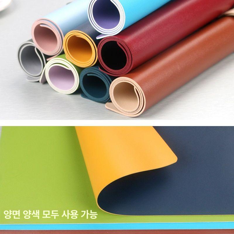 마우스 장패드 데스크매트 노트북 덮개 고속 발열 사무실 책상 키보드 마우스장패드 스카이블루+핑크 1300x700mm - 상세 이미지 4