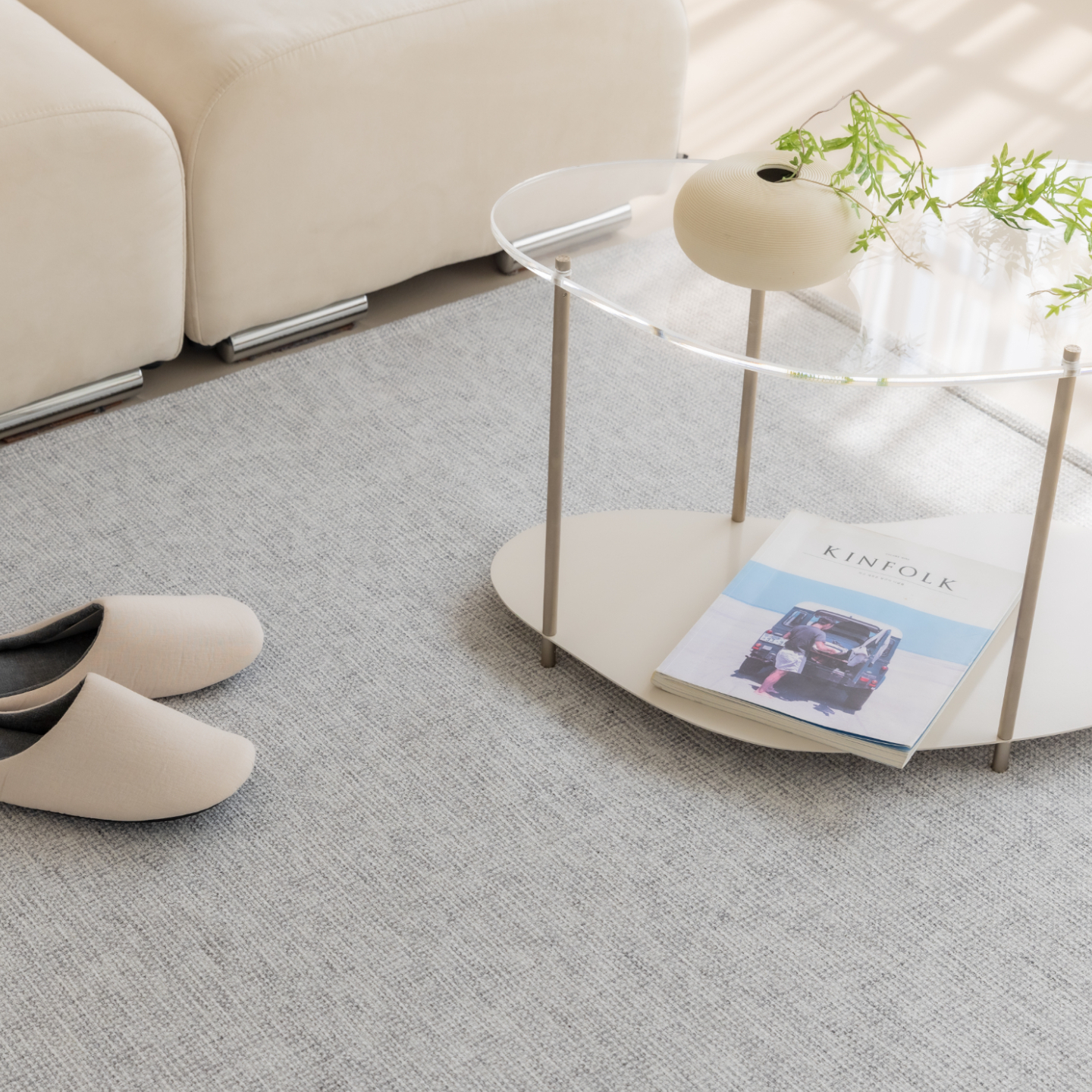 네추럴 방수러그 사이잘룩 대형 거실 식탁 카페트 애쉬그레이, 사각형 200x300