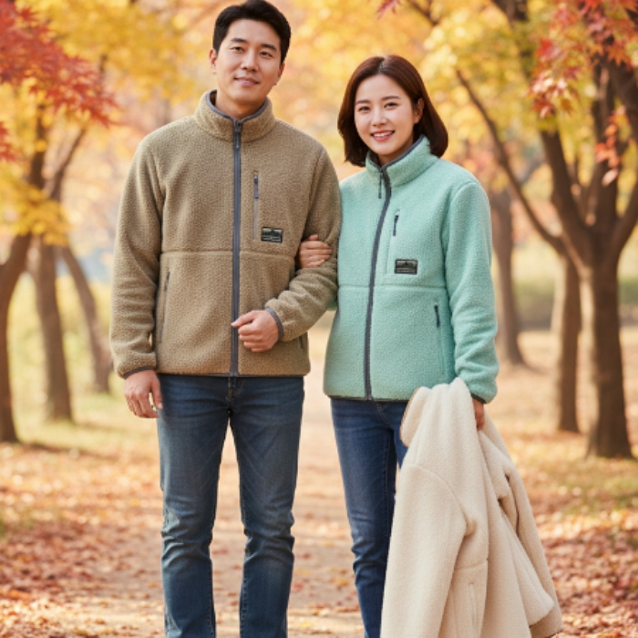 네파 남녀공용 겨울 방풍 바람막이 아웃도어 플리스 등산 커플 자켓 - 메인 이미지