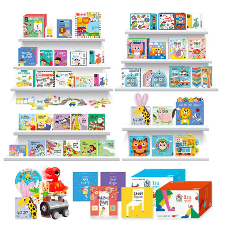 NEW 블루래빗 오감 두뇌 발달 첫 놀잇감 한글 수학 영어 명작 전래 시작 아이디어가 팡팡 캥거루 창의 토끼책방 1호점 2호점 컬렉션 유아 장난감 읽기 세트