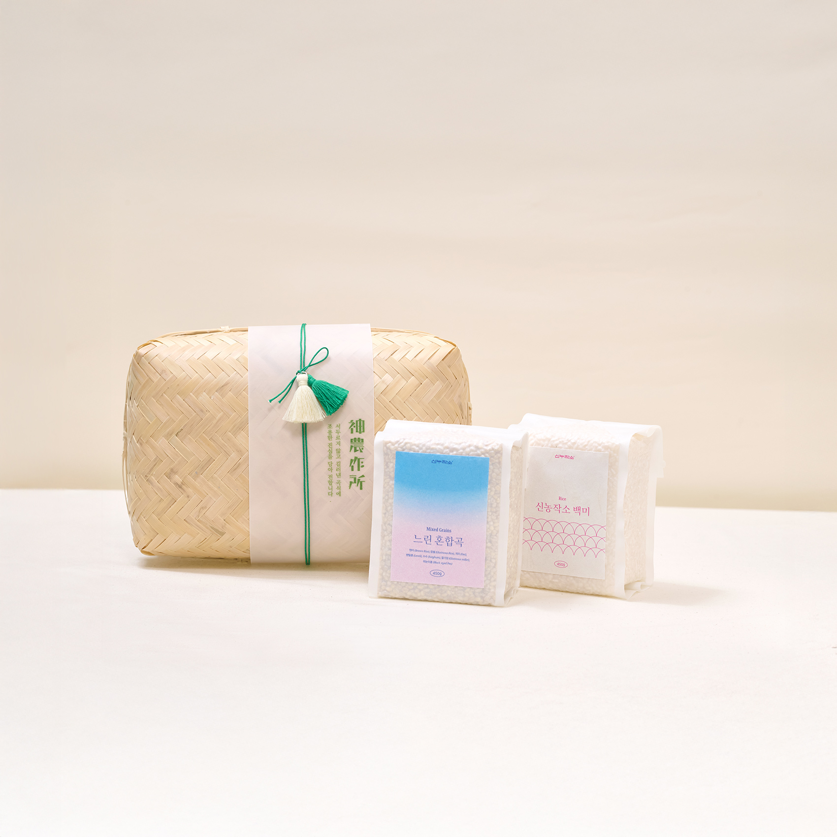 대나무 석작 기프트 세트 S (450g x 2종) - 메인 이미지
