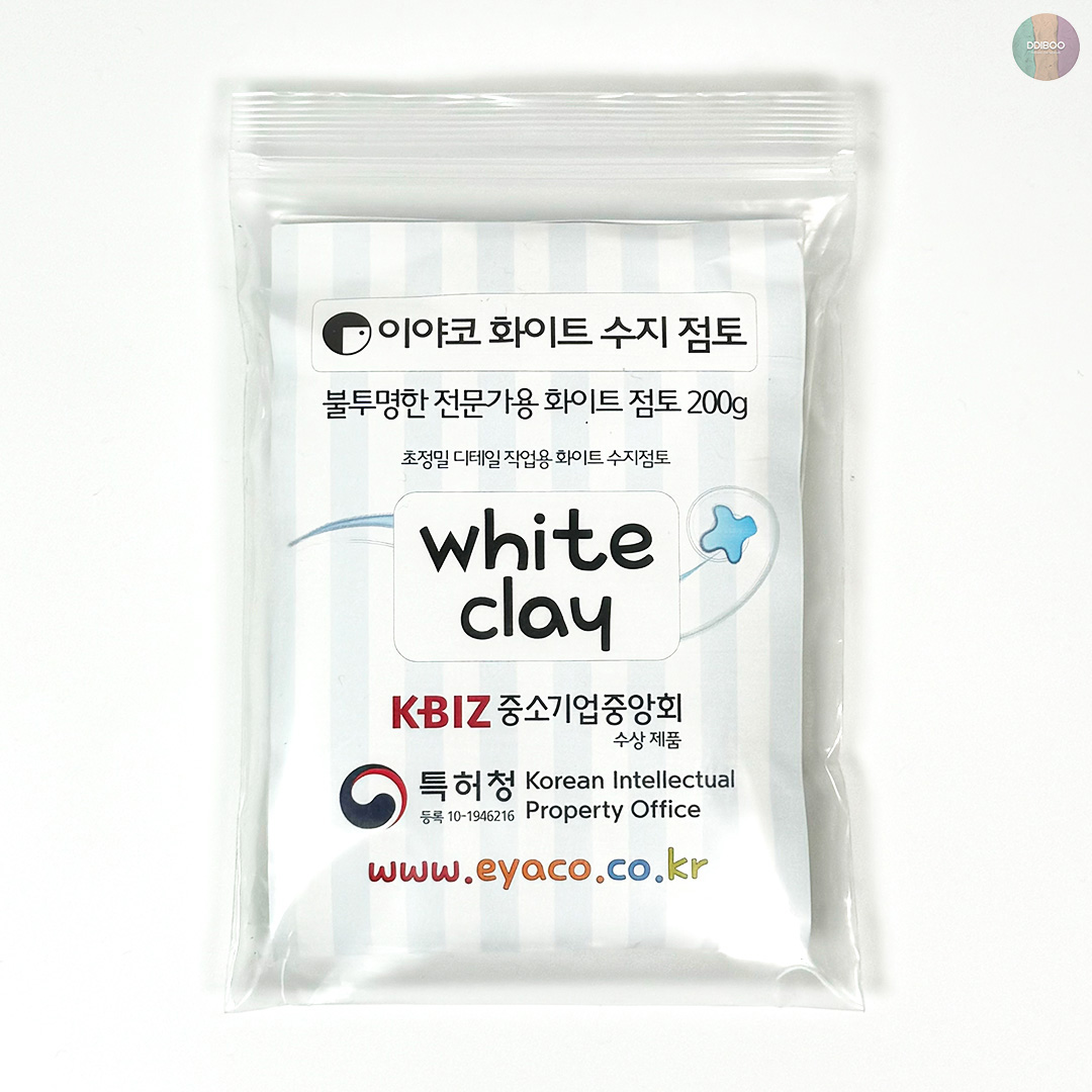 이야코 전문가용 화이트 수지점토 200g (불투명) - 메인 이미지
