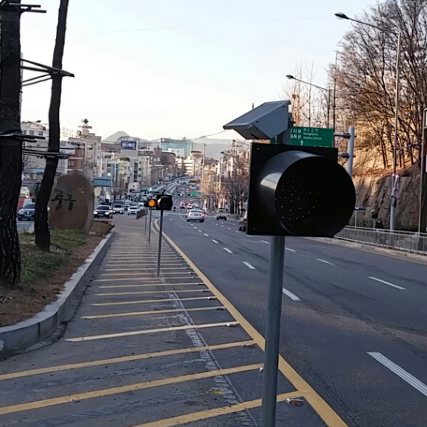 국산 태양열 LED 경고등 건설현장 태양광 안전 유도등 도로 교통 주의 위험 점멸 24시간 - 상세 이미지 5