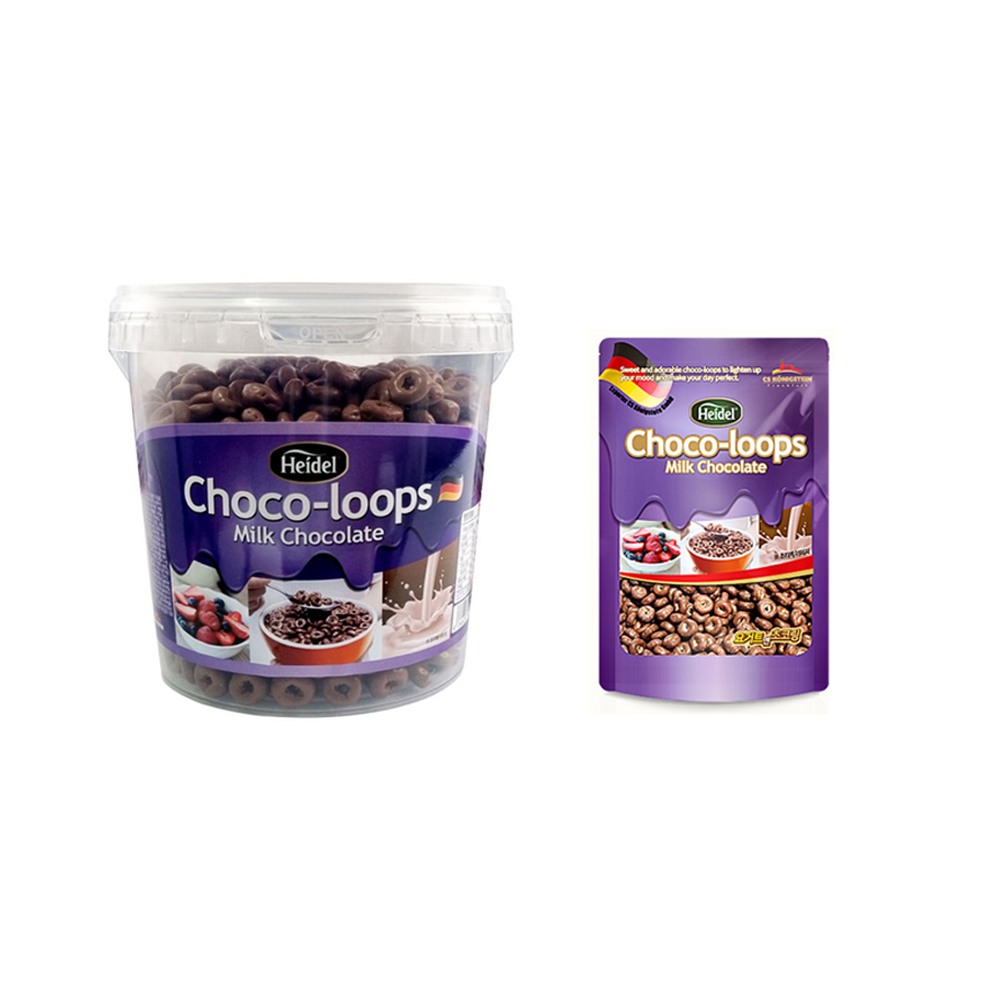 하이델 밀크 초코룹스450g+초코룹스110g 초코링 간식 그릭요거트 초콜릿 토핑 시리얼 - 상품 이미지