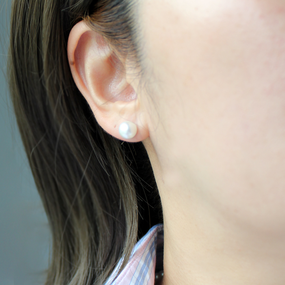 핵진주 귀걸이 6mm 12mm 국산 엑스트라 파인 펄 이어링 이미지 6