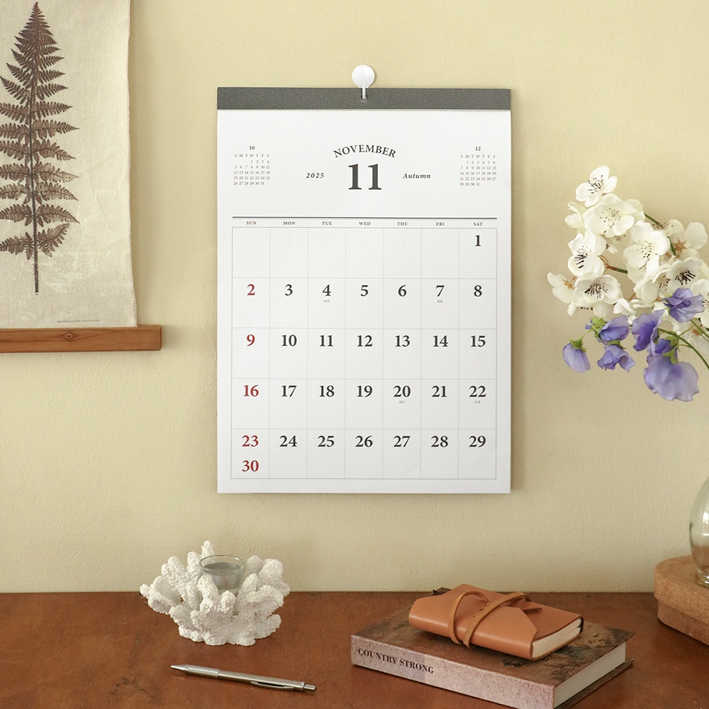 클래식 2026년 벽걸이 달력 26년 벽 달력 2026 스케줄 캘린더 A3 상세 이미지 4