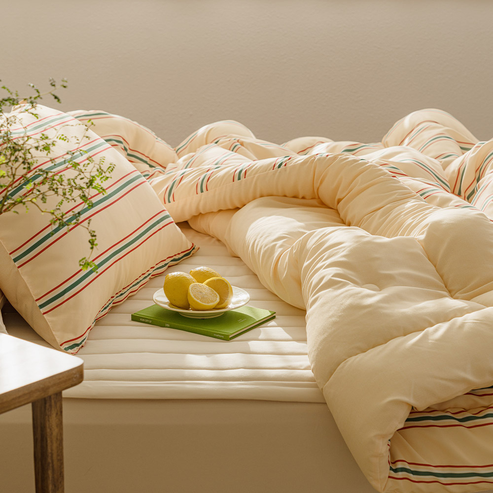 바자르 매거진스트라이프 사계절 차렵이불 패드세트 SS