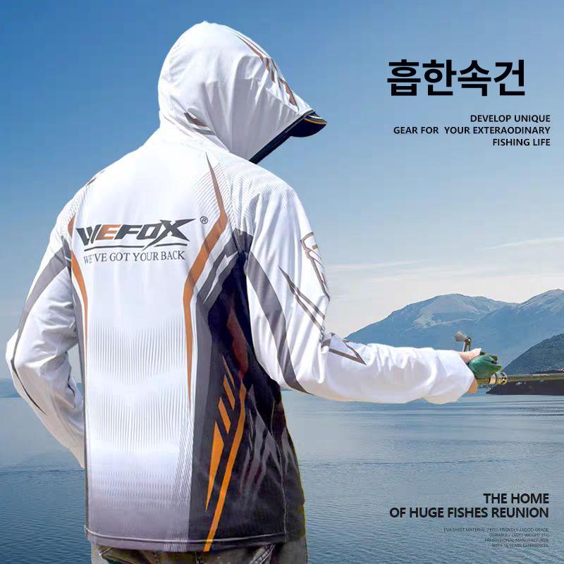여름 아이스 낚시 자켓 UPF50 플러스 통기성 후드 일체형 방수 플래티넘 M - 상세 이미지 4