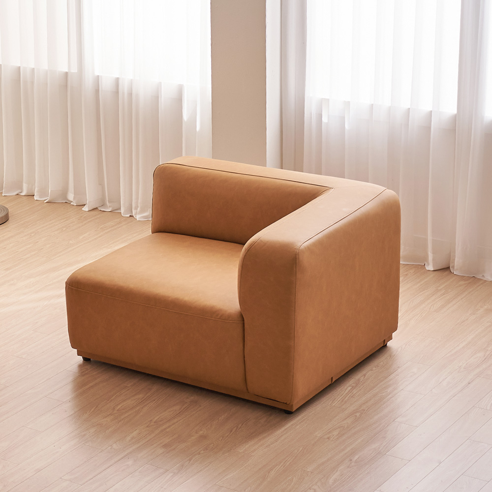 케이하우스홀드 켄지 1인 모듈 소파 비건레더 모던디자인 국내제작 가죽 실리콘가죽