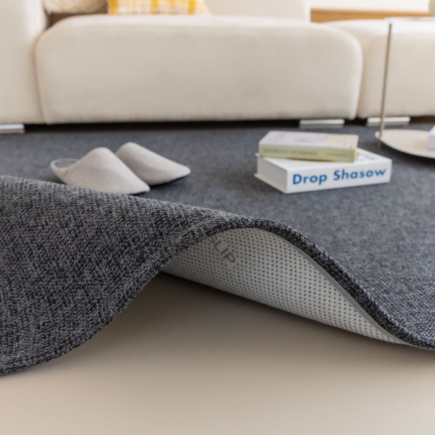 네추럴 방수러그 사이잘룩 대형 거실 식탁 카페트 차콜그레이, 사각형 200x300