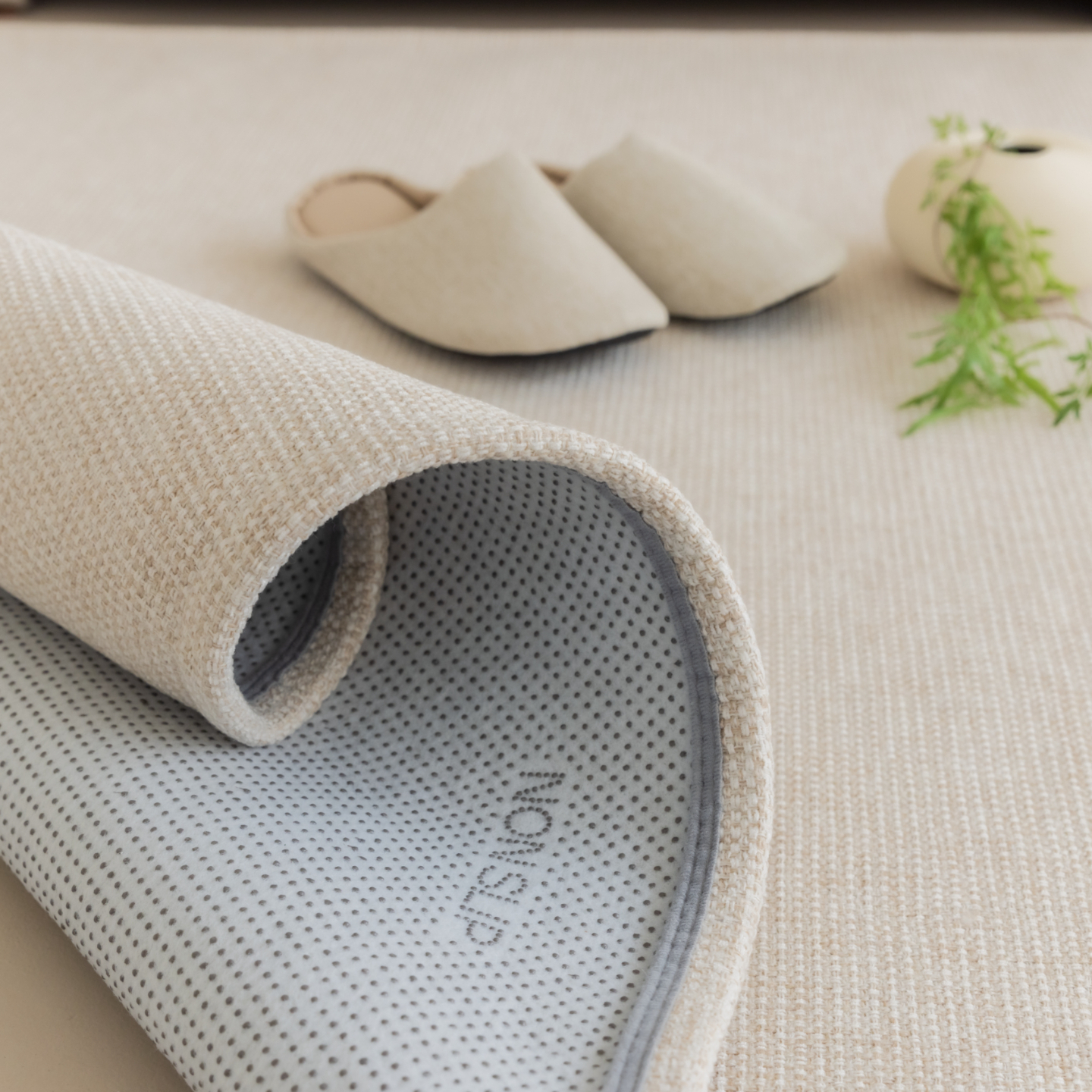 네추럴 방수러그 사이잘룩 대형 거실 식탁 카페트 크림베이지, 사각형 170x230