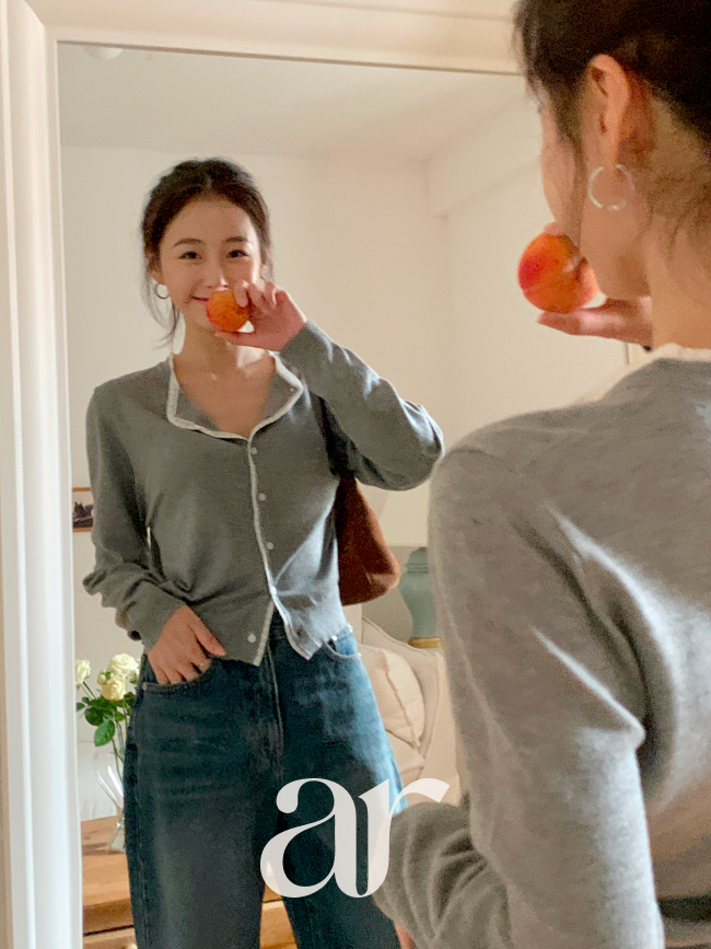 스모아 라운드 레이스 가디건 cd3385 - 상세 이미지 5