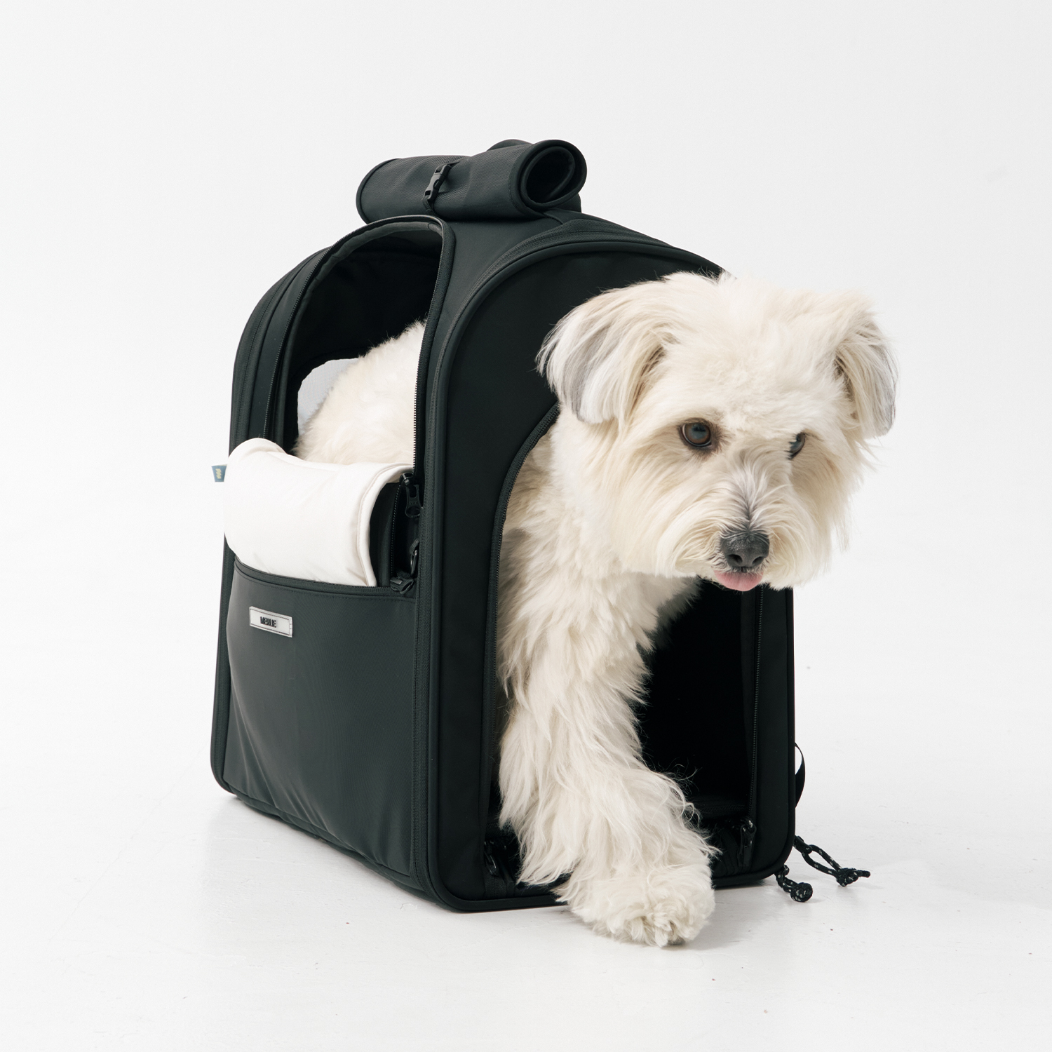 멀리 강아지 이동가방 반려견 백팩 애견 고양이 이동장 쿠션제공 마일러백팩-블랙