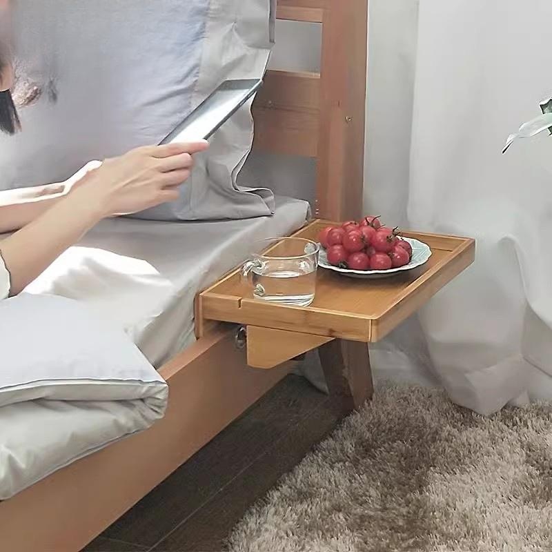 침대 수납 걸이 선반 거치대 다용도 정리 리모컨 베드 보관함 보드 원목 빔프로젝터 무타공 - 상품 이미지