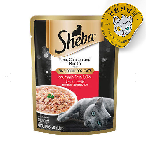 sheba 쉬바파우치 참치치킨 70g