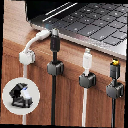 moadam 케이블 정리 자석 홀더 전선 고정 데스크 충전기 배선
