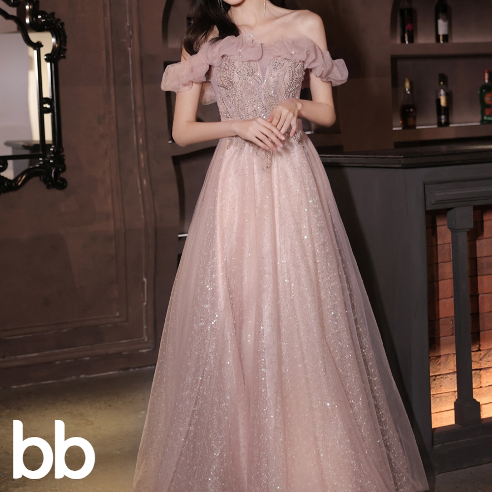2부 드레스 추천 연회장 졸사 예복 셀프웨딩 브라이덜샤워 촬영 연주회 빅사이즈 결혼식 파티 핑크 XS - 상세 이미지 2