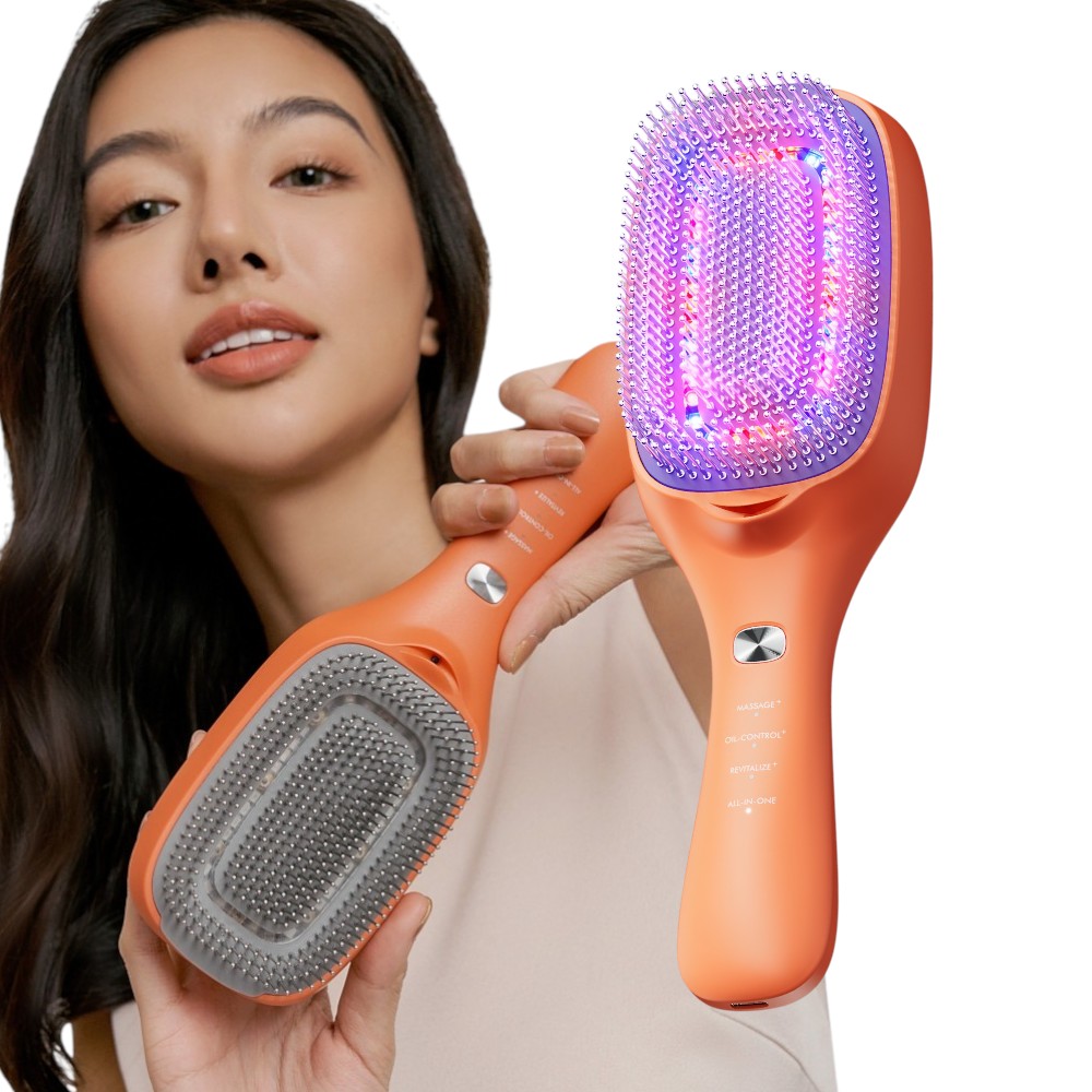 펄케어 터치뷰티 두피 마사지기 탈모 케어 관리기 음이온 모발 관리 디바이스 오렌지 1EA