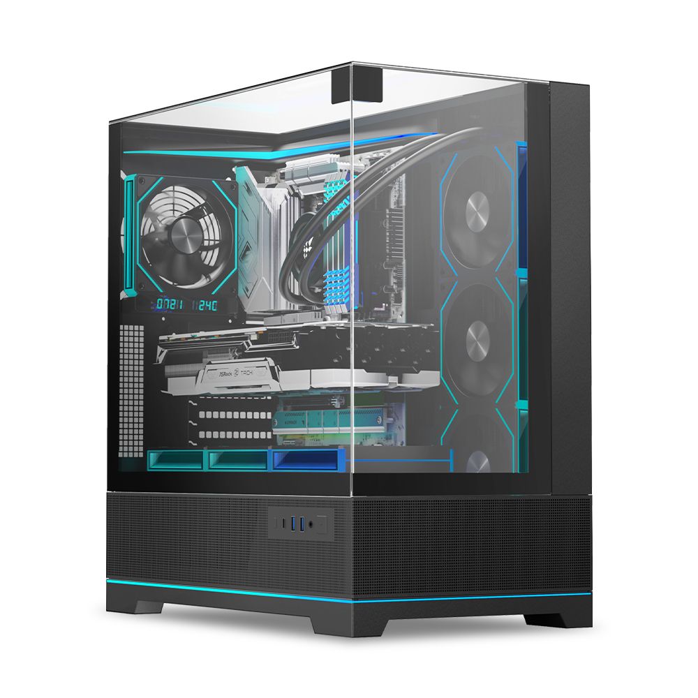 마이크로닉스 WIZMAX 루프탑 미들타워 PC 케이스 블랙