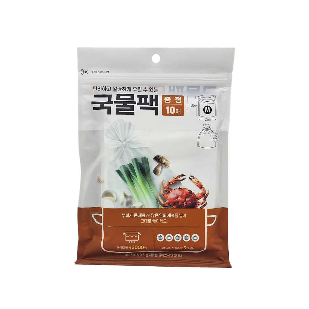 Jeepsaram 국내생산 일회용 대용량 국물팩 소형 15매 - 상세 이미지 3