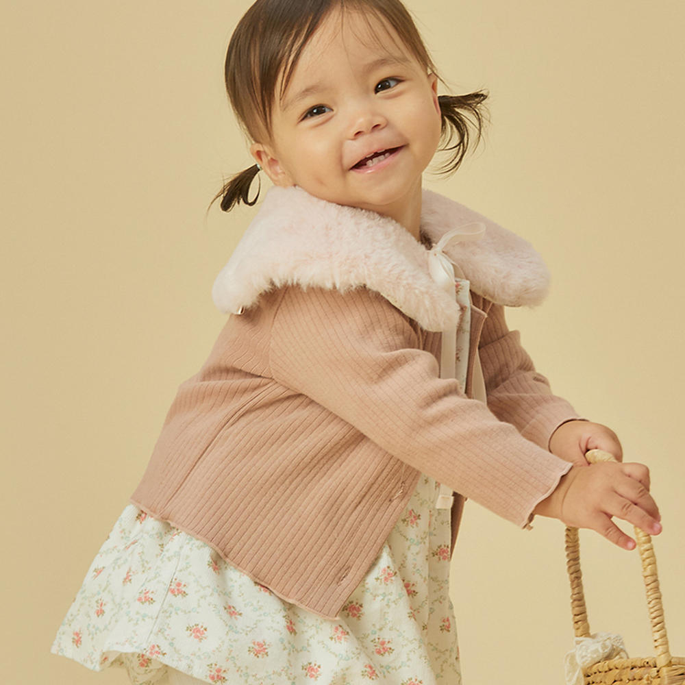 빌리 그레이븐 코듀로이 치마바디수트-핑크 (6m~18m) - 상품 이미지