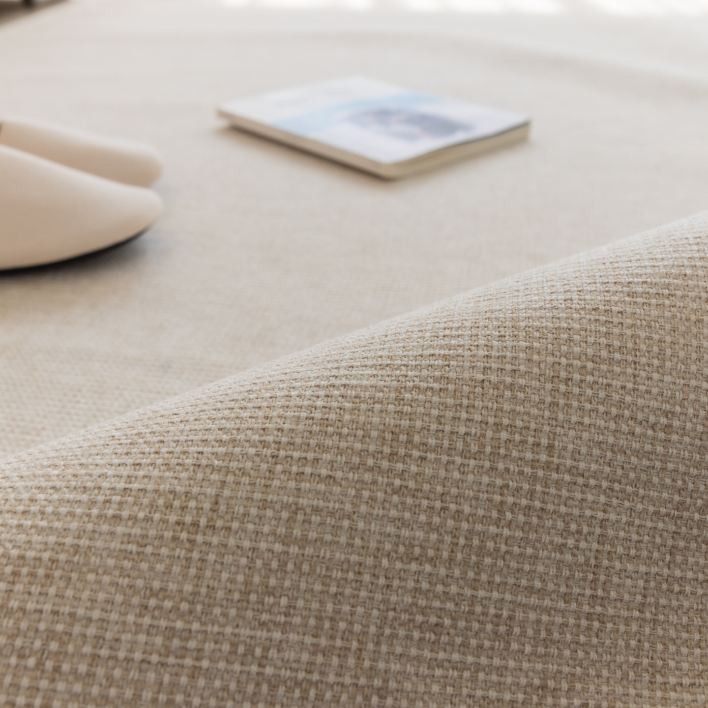 네추럴 방수러그 사이잘룩 대형 거실 식탁 카페트 크림베이지, 사각형 170x230
