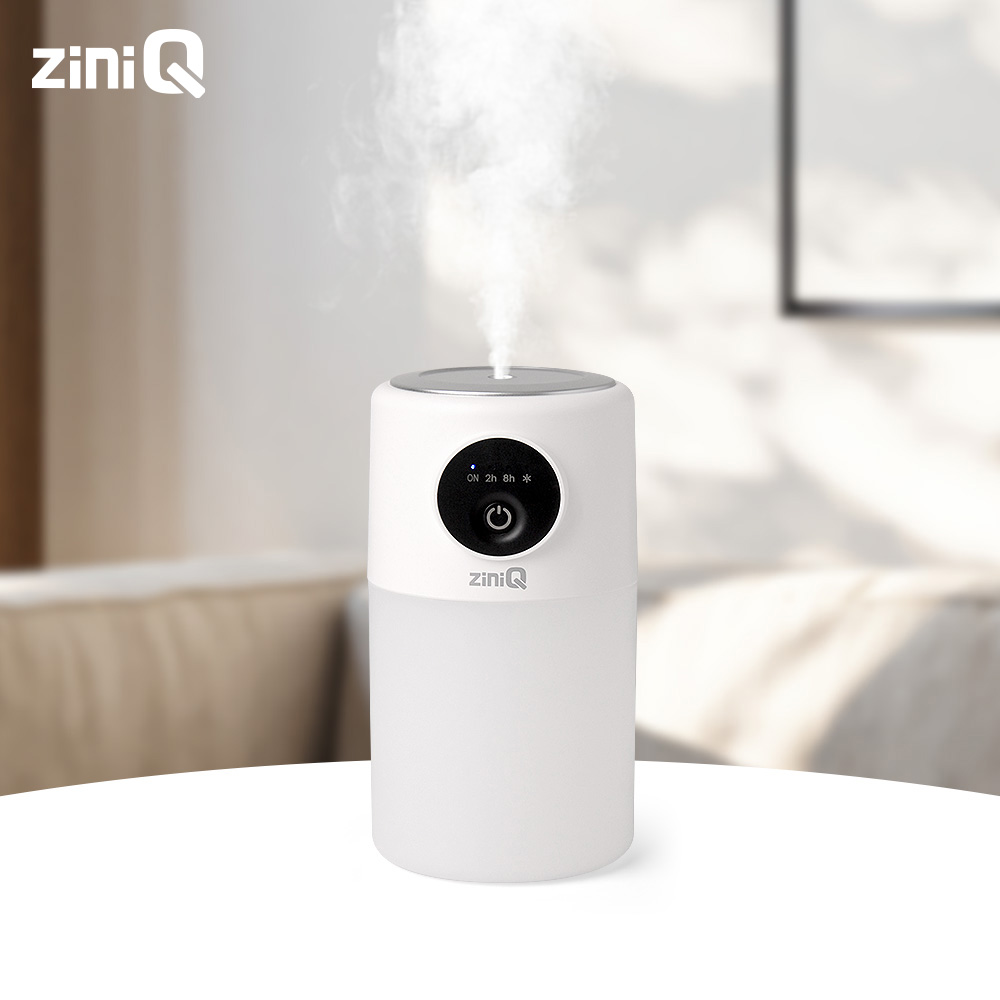 지니큐 LED 사무실 탁상용 초음파 미니가습기 저소음 무드등 ZQ-HX10