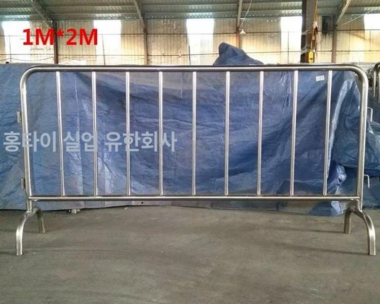 스테인레스 이동식 바리게이트 가드레일 출입문 자바라 학교 펜스 주차장 자바라대문 차단봉 201 38x22 1M 높이x1.5M - 상세 이미지 5
