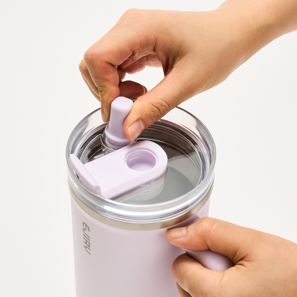 에지리 볼트 빨대 텀블러 (세척솔 포함) 900ml, 바이올렛, 1개 - 상세 이미지 5