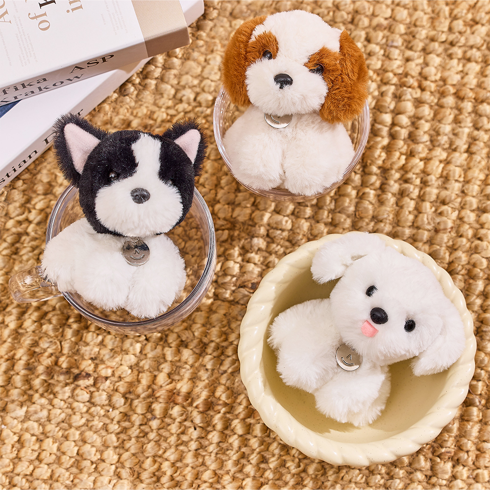 머피 부드러운 강아지 인형 키링 11cm 보들보들 가방고리 인형 - 상세 이미지 2